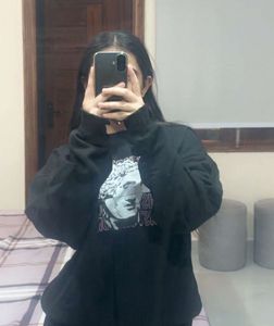 Graphic Print Black Sweatshirt