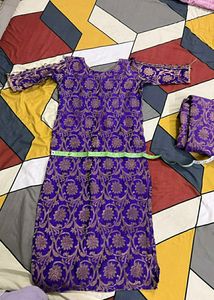 Purple A-line Kurta