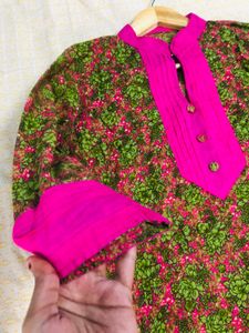 Floral Print Short Top tunic Kurta