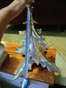 Vintage Pottery Barn Silver Chrome Christmas Tree