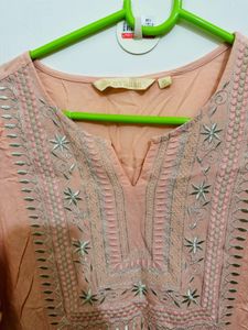 Anarkali Peach Kurta