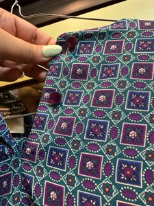 Imported Vintage Print Midi Dress