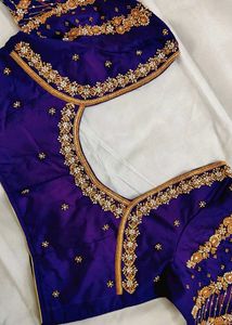 Elegant Purple Embroidered Blouse