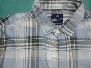 Checked Plaid Shirt -M