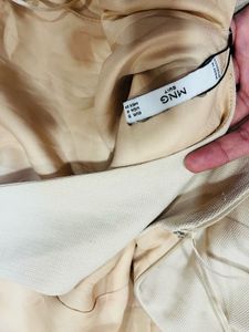 Mango Beige Halter Mini Dress