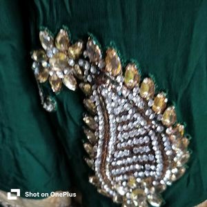 New green embellished Designer Lehenga Choli.