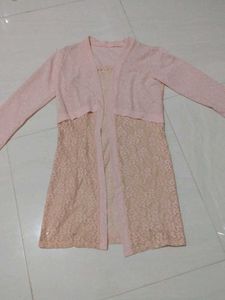 Pink Lace Shrug
