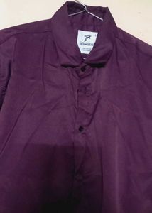 Burgundy Button-Down Shirt