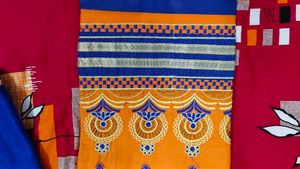 Unstiched Beautiful Orange Suit Set