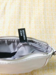 Imported White Leather Sling Bag