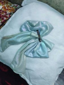 Sparkly Blue Oversized Bow Hair Clip