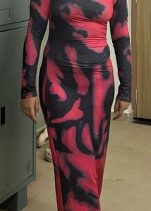 Stylish Tie-Dye Bodycon Maxi Dress