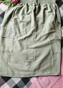 Khaki Cargo Skirt