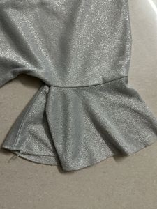 silver party wear top