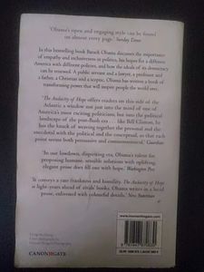 Barack Obama- The Audacity Of Hope Book
