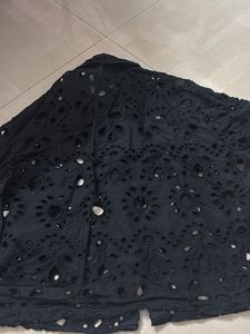 Black Eyelet Shirt