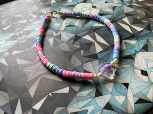 Pastel Heishi Bead Necklace