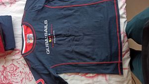 Navy Blue and Red Track Jacket