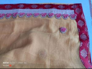 Yellow Supernet Saree💥 Price Drop