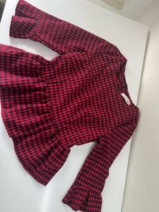 Crimson Cascade Elegant top