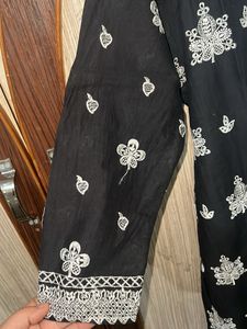 Pakistani Embroidered Black Suit