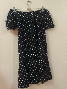 Black Dress With White Dots