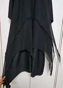 Unique Black Layered Abaya