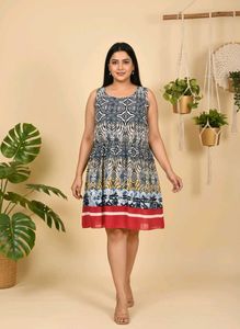 🎄Buy 1, Get 1 Free🎁L/XL Patterned Casual Dress