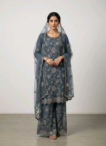 Elegant Embroidered kurti whith gararay