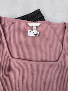 Mauve Ribbed Long Sleeve Top