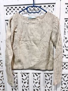 🎀Imported Beige Long Sleeve Top C