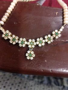 Pearl &amp; Emerald Necklace