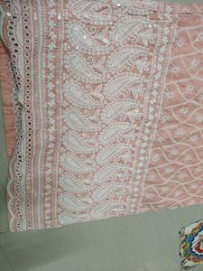 Peach Embroidered Kurti