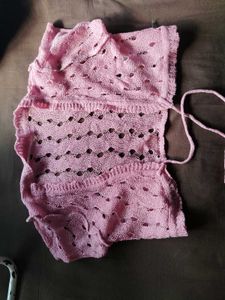 Pink Knit Tank Top