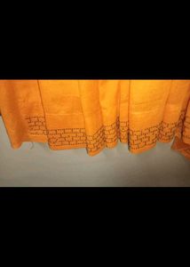 Eligent Yellow Saree With Beautiful Stone Work