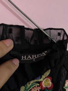 Harps Black Party Wear /casual Top