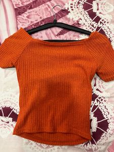 Chic Orange Crop Top