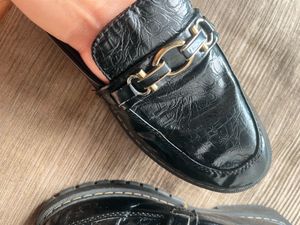 Black Chain Loafers