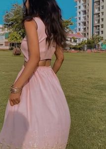 Pink Black Skirt And Top