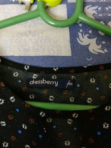 Dressberry Trendy Print Black Crop Top Ov