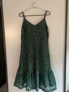 Green Lace Cami Dress
