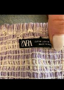 Zara Gingham Cropped Top