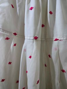 Red Embroidered Kurta Set