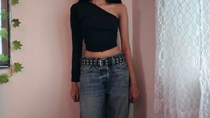 Chic One-Shoulder Black Top