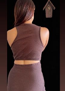 Zara Ribbed Cutout Dress