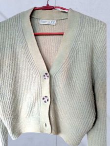 Sage Green Cropped Cardigan