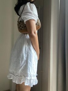 White Eyelet Mini Dress