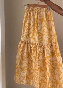 Yellow Floral SKIRT COORD SET