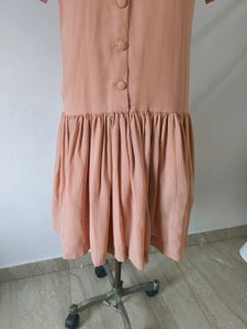 Vintage Salmon Dropped Waist Dress