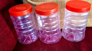 Vintage Dular Plastic Jars - Set of 3